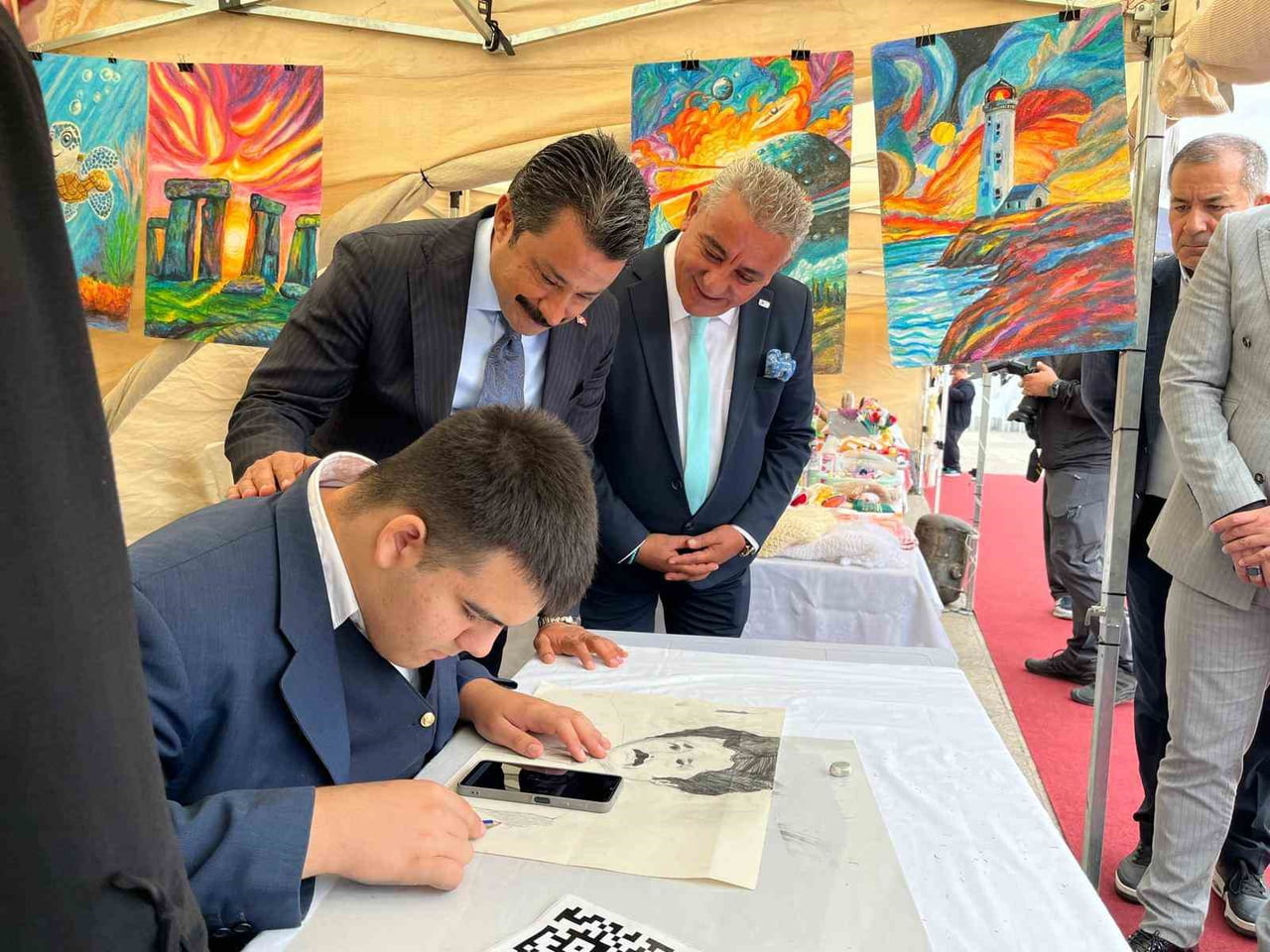KIRŞEHİR'DE DÜZENLENEN 39. AHİLİK HAFTASI KUTLAMALARI KAPSAMINDA CACABEY MEYDANI'NDA AÇILAN...