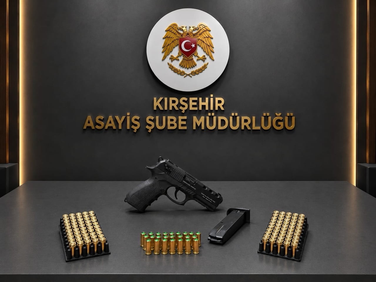 KIRŞEHİR’DE POLİS ASAYİŞ UYGULAMALARI VE ADLİ OLAYLARA YÖNELİK ÇALIŞMALARDA SİLAH, MÜHİMMAT...