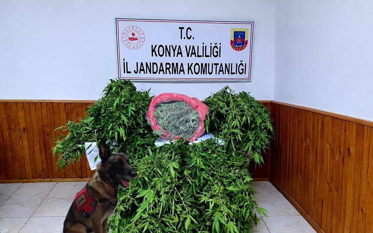 KONYA’NIN EREĞLİ İLÇESİNDE JANDARMA EKİPLERİNİN DÜZENLEDİĞİ OPERASYONDA, DEPO GÖRÜNÜMLÜ ALANA...
