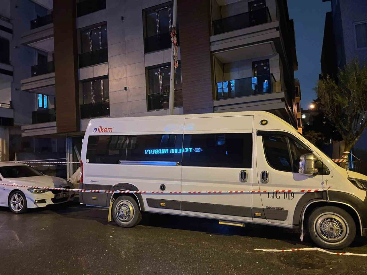 KÜÇÜKÇEKMECE'DE İNŞAAT İLE AYDINLATMA DİREĞİ ARASINDA ELEKTRİK AKIMINA KAPILAN KÖPEK TELEF...