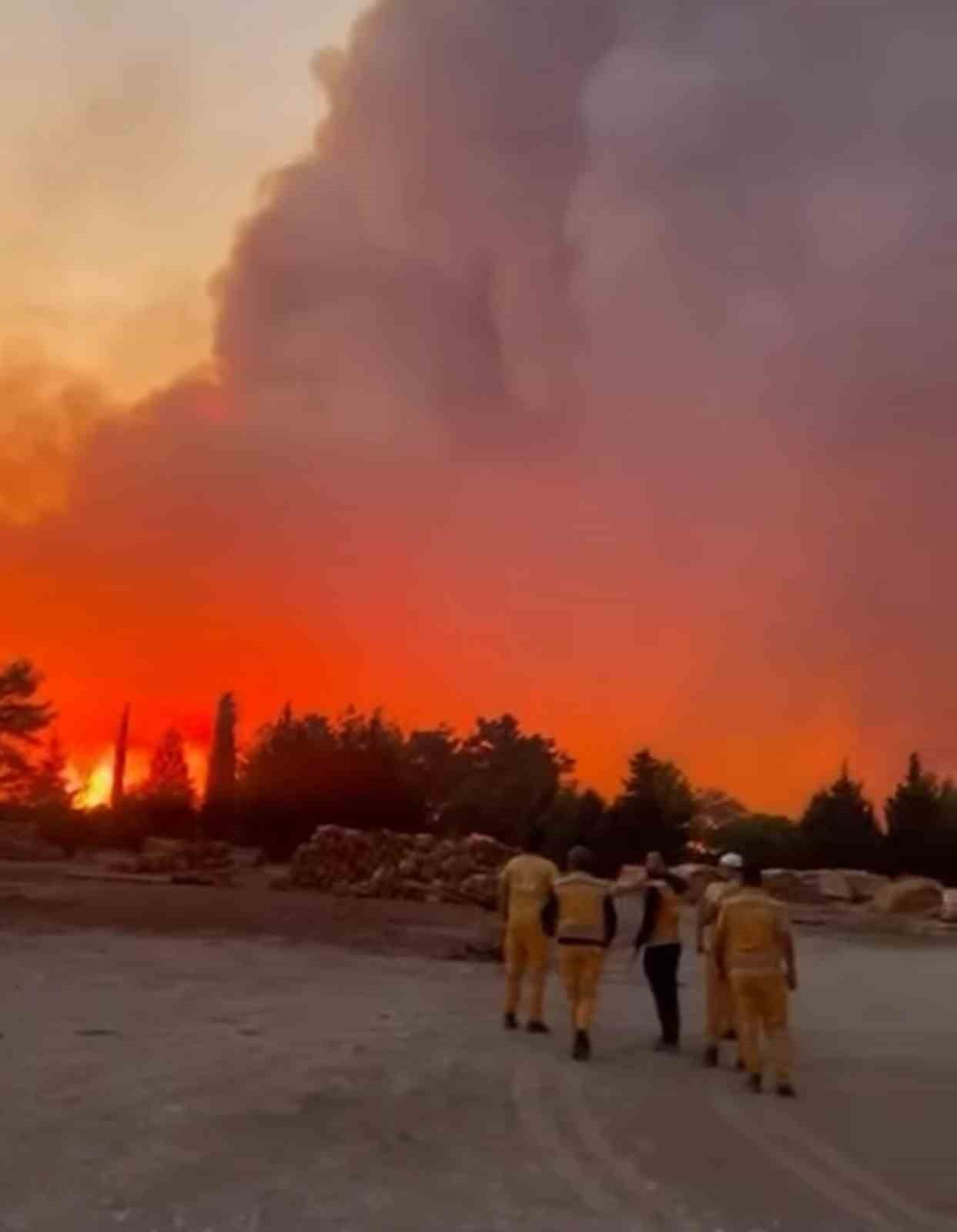 MUĞLA’NIN MENTEŞE İLÇESİ YARAŞ MAHALLESİNDE BAŞLAYAN ORMAN YANGININA HAVADAN VE KARADAN MÜDAHALE...