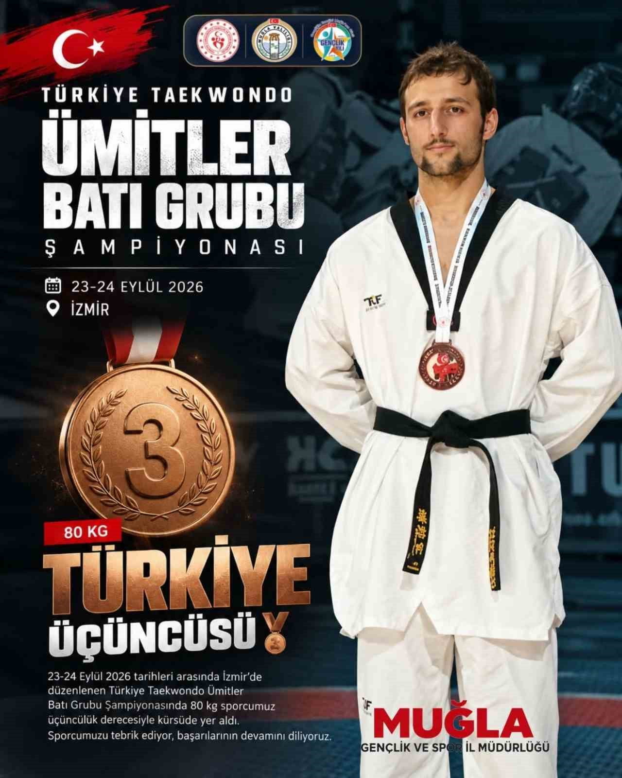MUĞLALI SPORCU SEMİH KARABACAK TÜRKİYE ÜÇÜNCÜSÜ OLDU