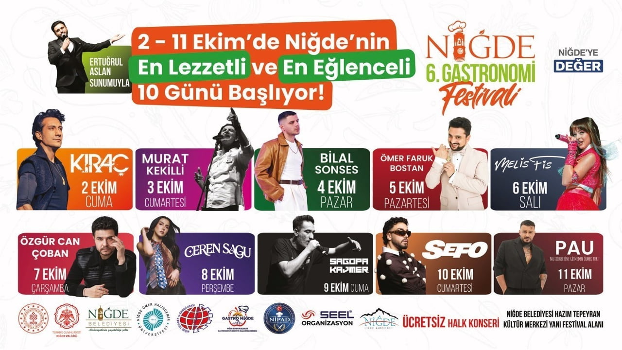 NİĞDE’DE 10 GÜN SÜRECEK GASTRONOMİ FESTİVALİ BAŞLIYOR