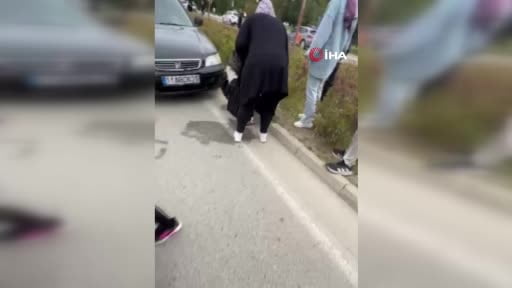 Ön tekeri kırılan otomobilin sürücüsü sinir krizi geçirdi