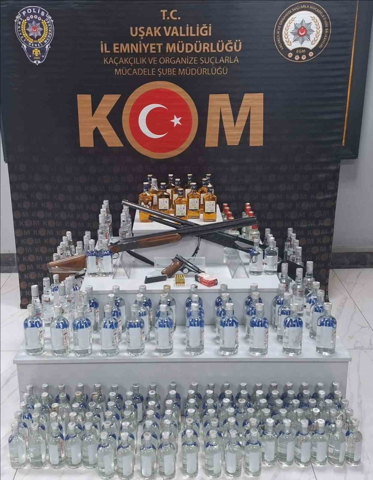 OPERASYON KAPSAMINDA ELE GEÇİRİLEN KAÇAK ALKOLLER.