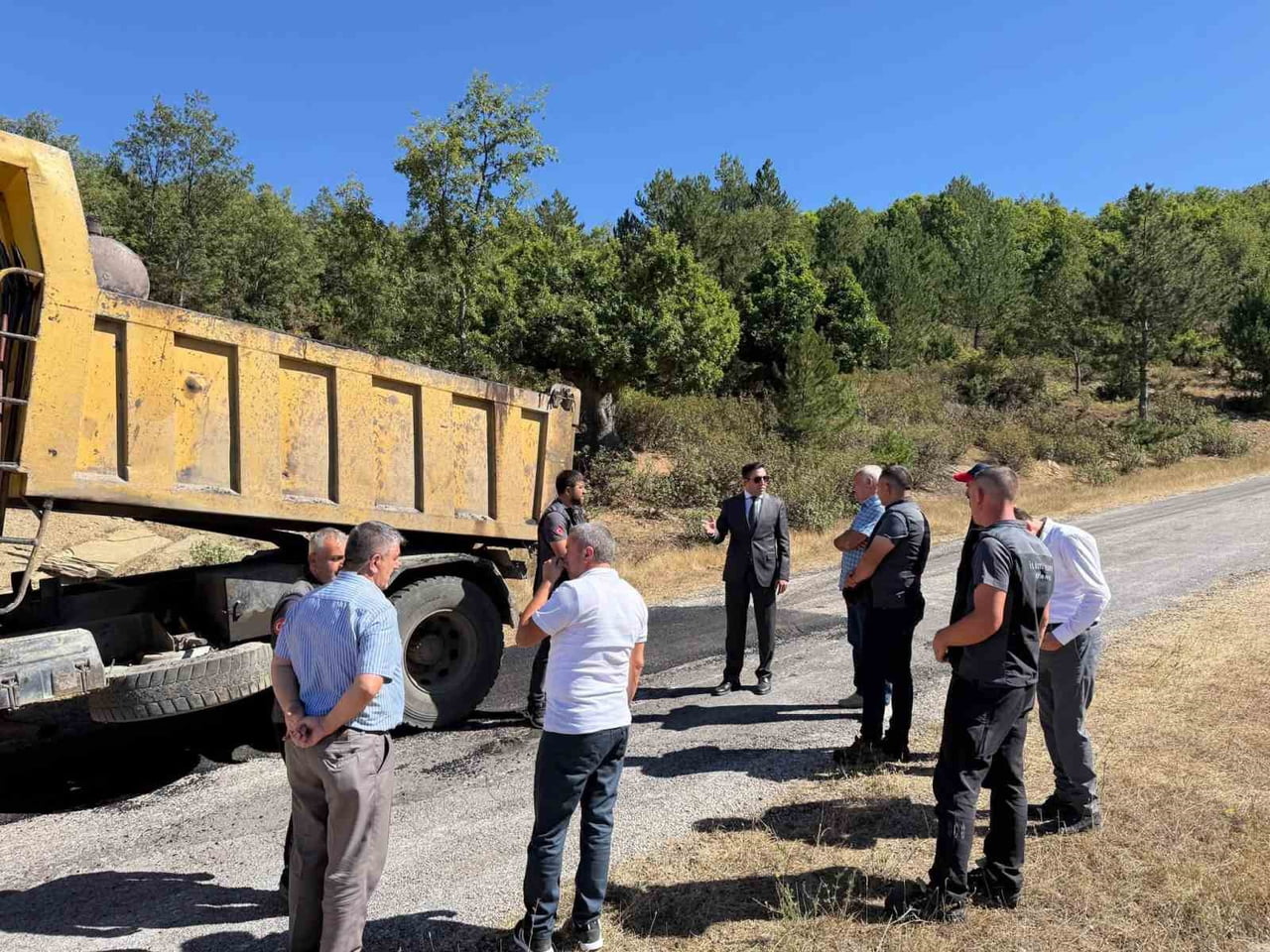 ŞAPHANE’DE DEĞİRMENDERE KÖYÜ YOLUNDA BAKIM VE ONARIM ÇALIŞMASI