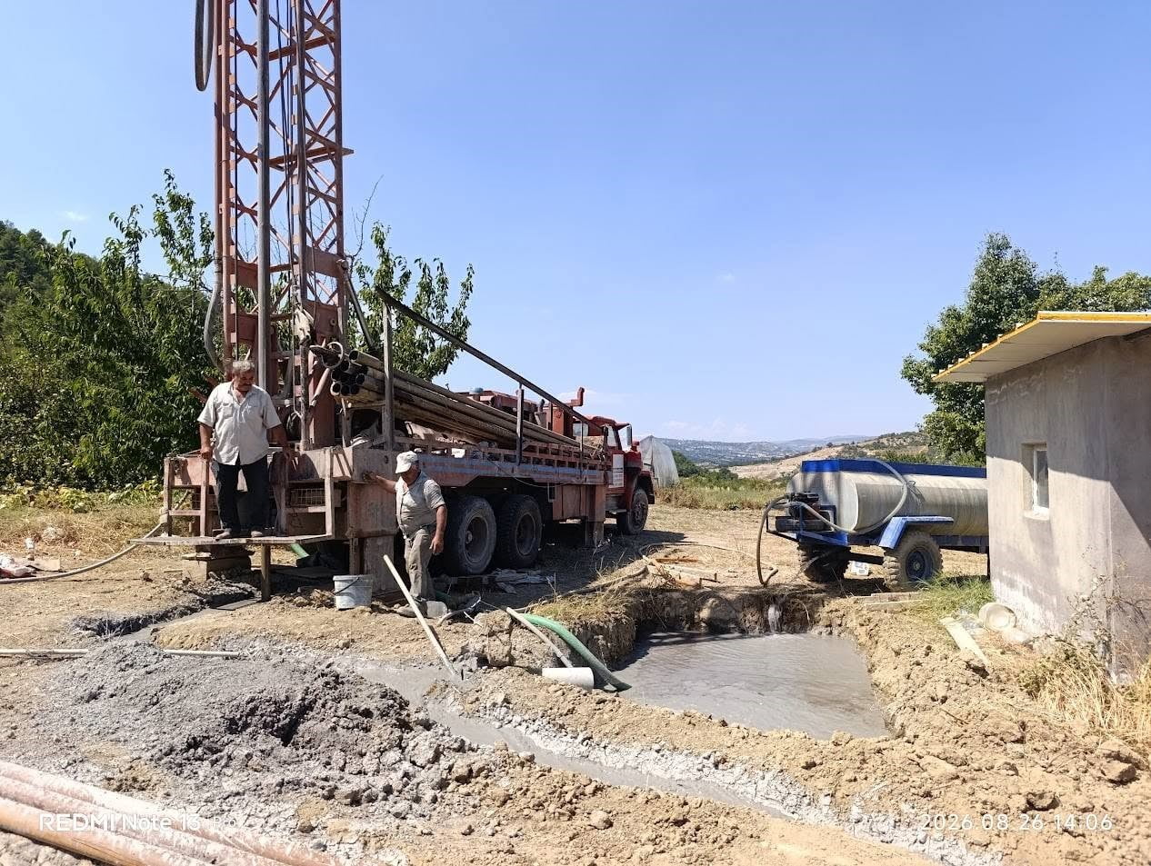 ŞAPHANE GAİPLER KÖYÜNDE İÇME SUYU İÇİN 220 METRELİK SONDAJ