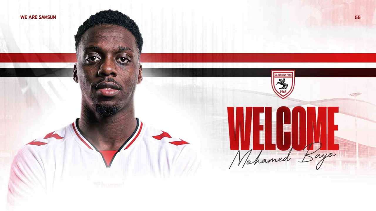 TRENDYOL SÜPER LİG EKİPLERİNDEN SAMSUNSPOR, GİNELİ MİLLİ FORVET MOHAMED BAYO İLE 4+1 YILLIK...