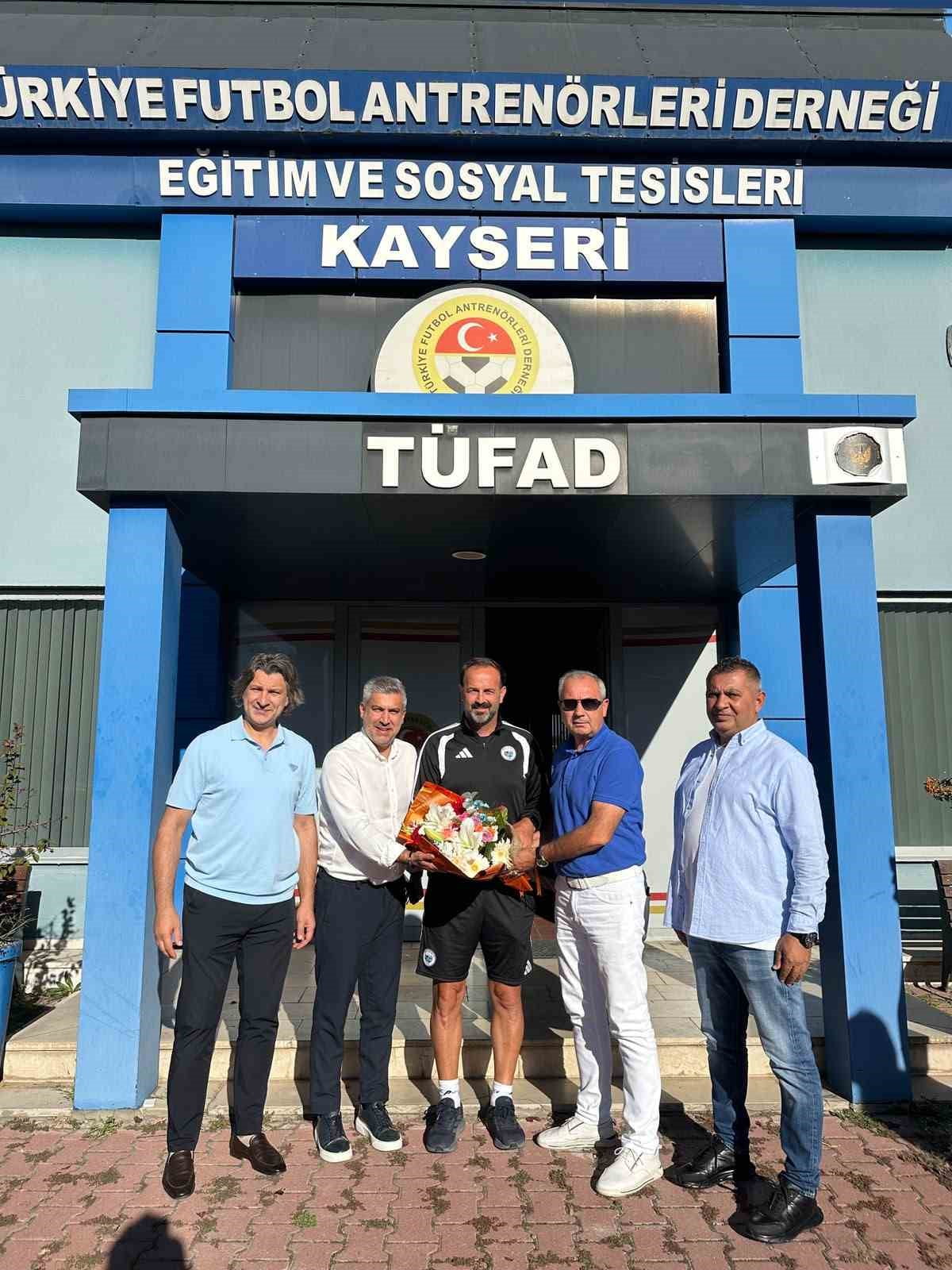 TÜRKİYE FUTBOL ANTRENÖRLERİ DERNEĞİ (TÜFAD) KAYSERİ ŞUBE BAŞKANI AHMET YILDIZ VE YÖNETİM KURULU...