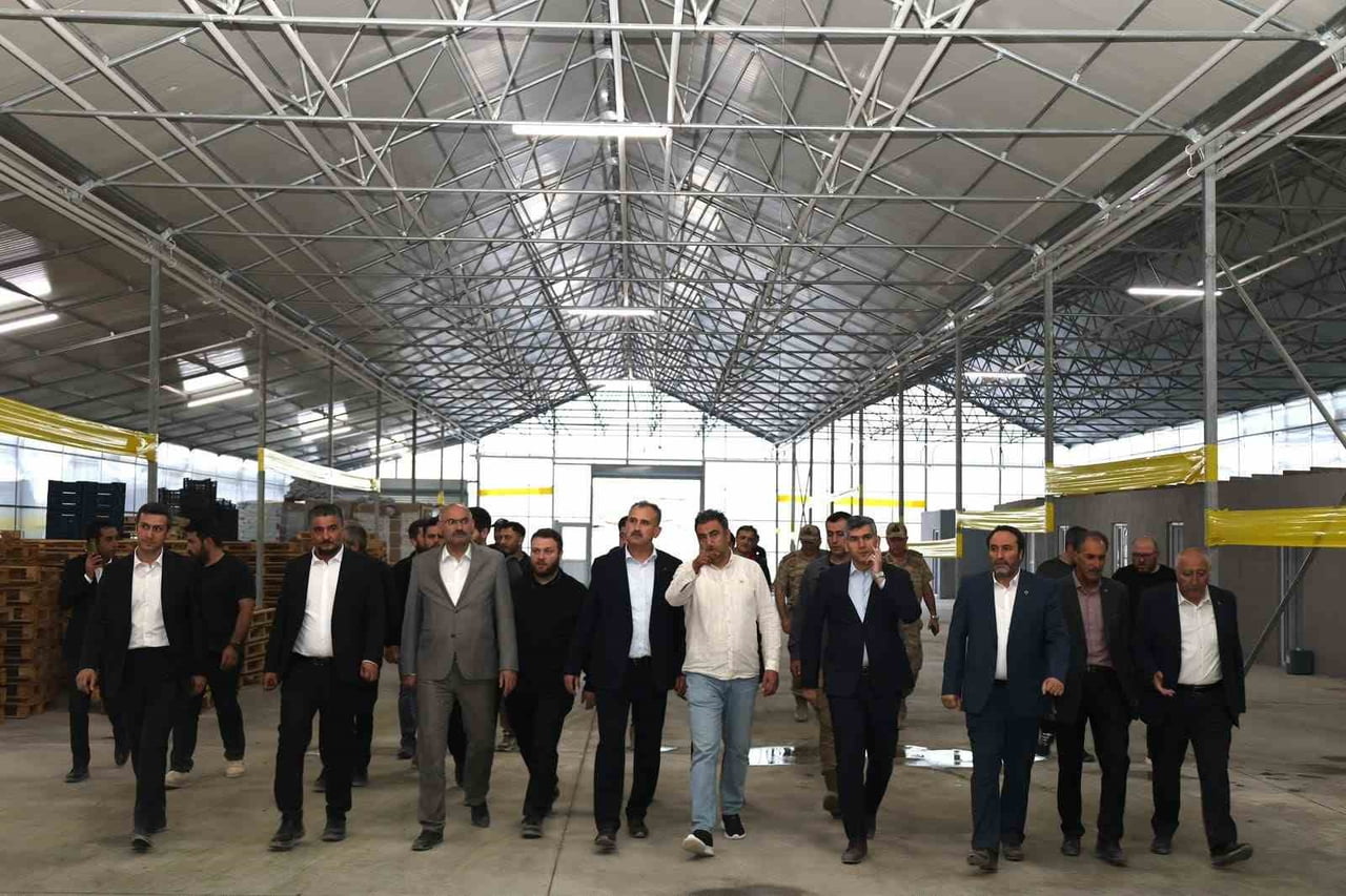 VALİ BOZKURT DİYADİN JEOTERMAL SERA OSB’DE İNCELEMELERDE BULUNDU