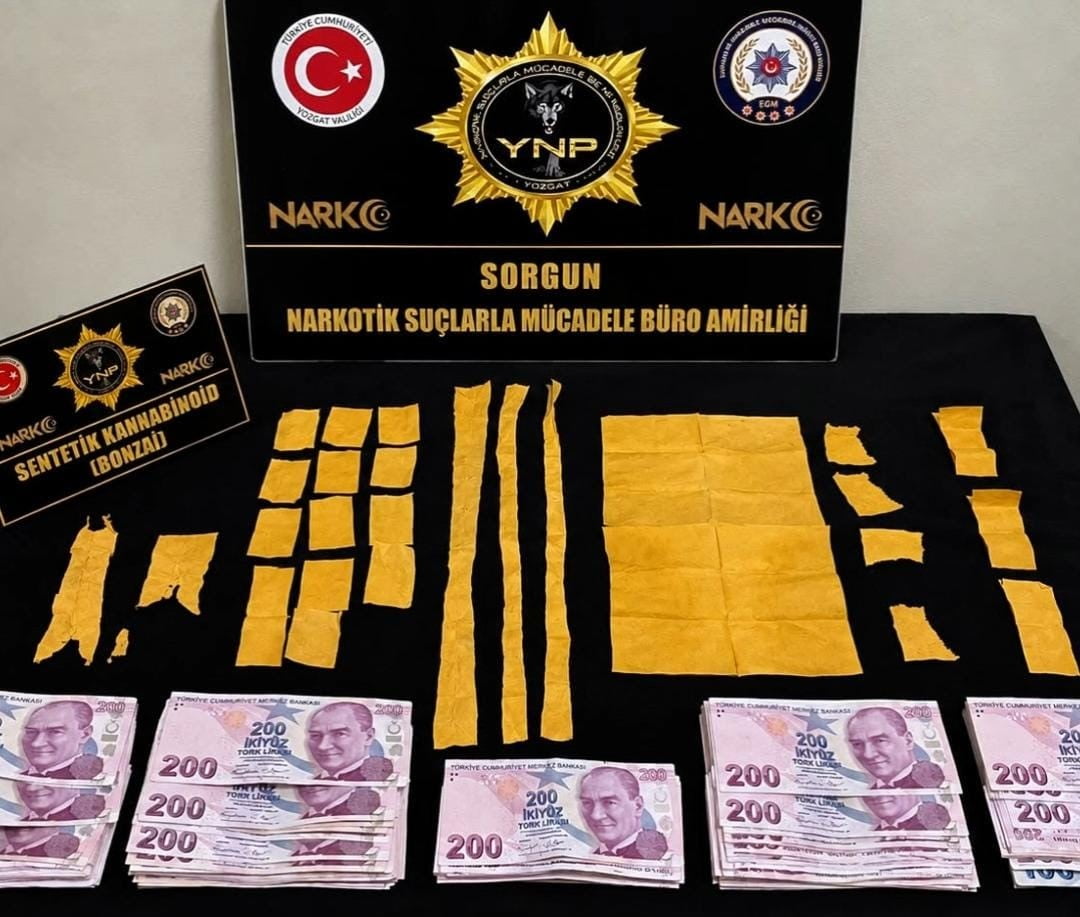 YOZGAT'IN SORGUN İLÇESİNDE DÜZENLENEN UYUŞTURUCU OPERASYONUNDA 1 KİŞİ TUTUKLANDI.