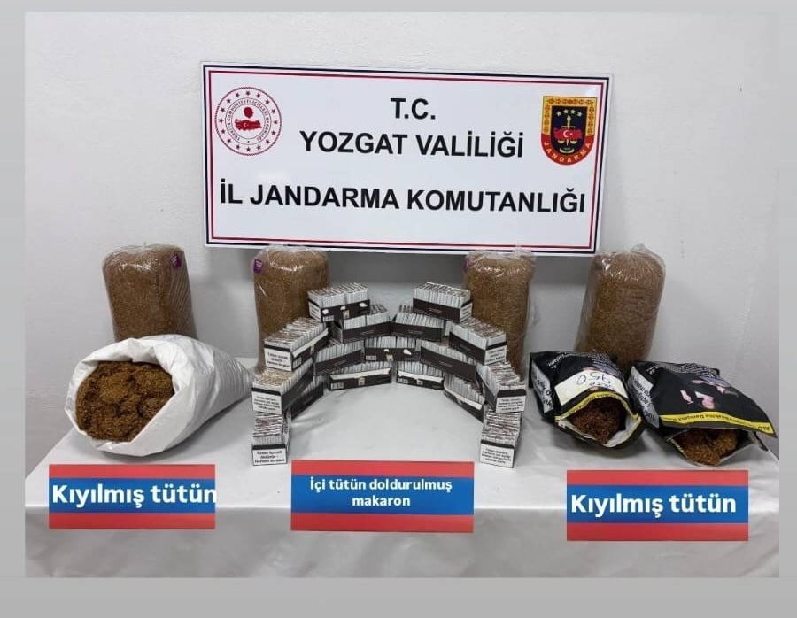 YOZGAT’IN YERKÖY VE AKDAĞMADENİ İLÇELERİNDE DÜZENLENEN OPERASYONDA KAÇAK TÜTÜN MAMULLERİ ELE...