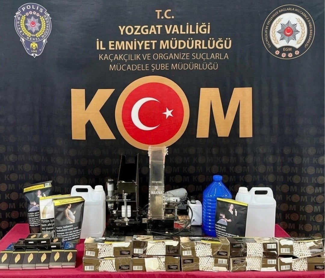 YOZGAT’TA DÜZENLENEN OPERASYONDA MAKARON VE ETİL ALKOL ELE GEÇİRİLDİ.-