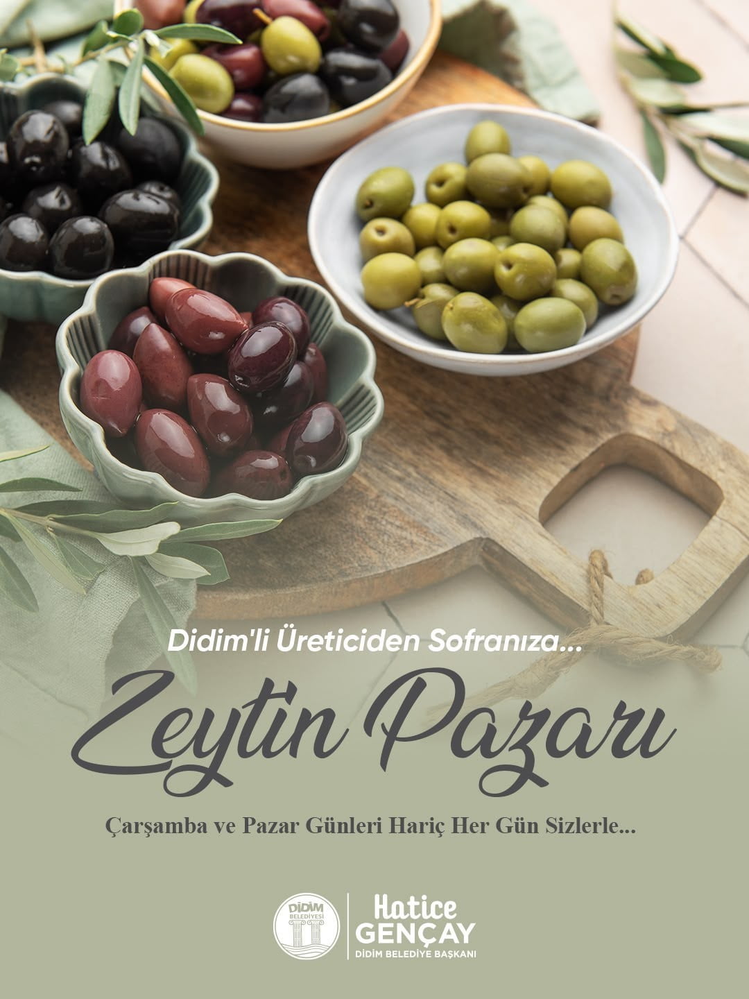 ZEYTİN ÜRETİCİLERİ İÇİN SATIŞ ALANI OLUŞTURULACAK