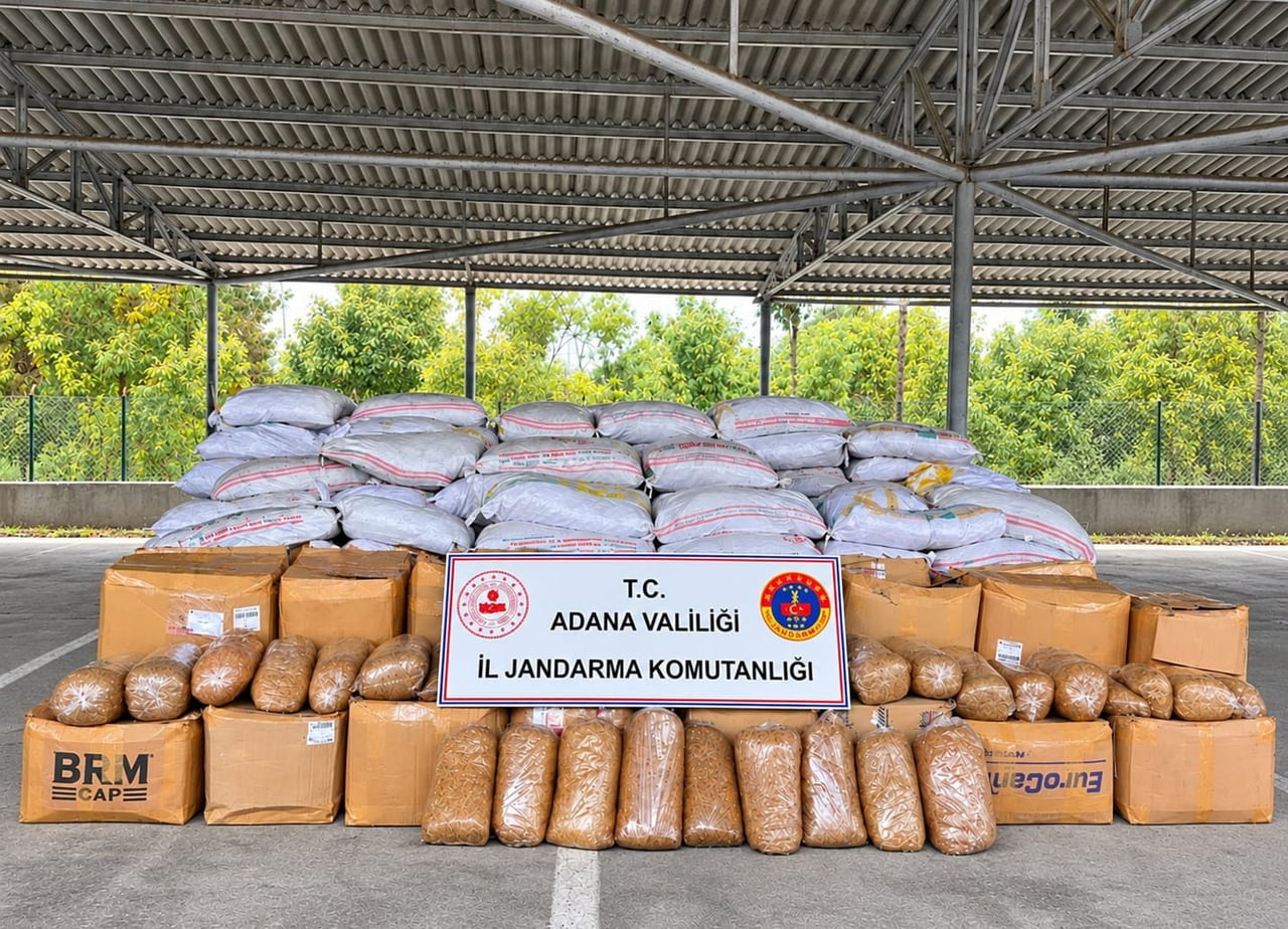 ADANA’DA OTOYOLDA DURDURULAN 3 TIRDA PİYASA DEĞERİ YAKLAŞIK 25 MİLYON LİRA OLAN 8 TON KAÇAK...
