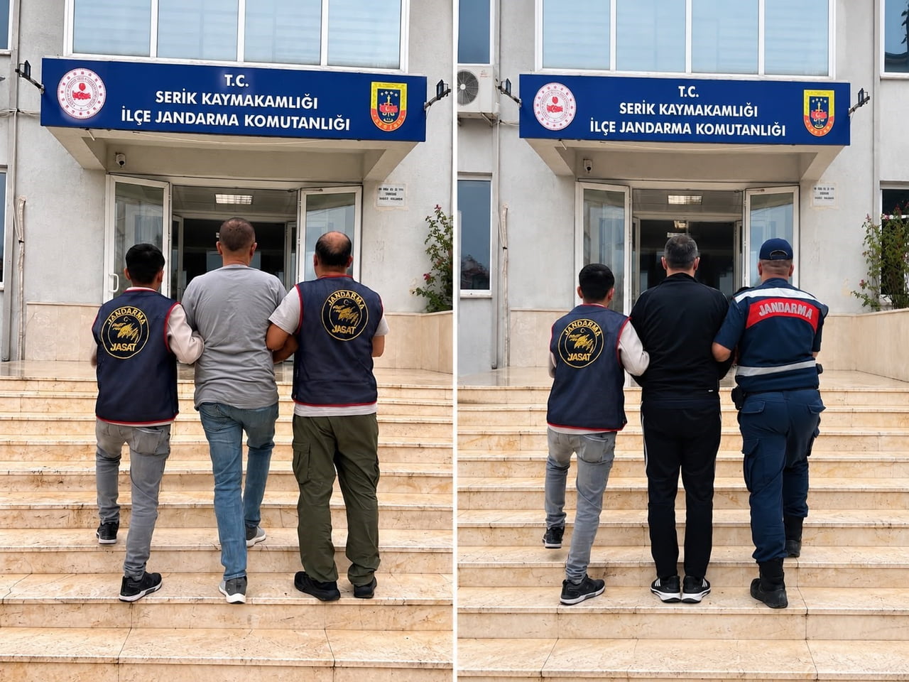 ANTALYA'NIN SERİK İLÇESİNDE JANDARMA EKİPLERİNCE ARANAN ŞAHISLARA YÖNELİK DÜZENLENEN OPERASYONDA...