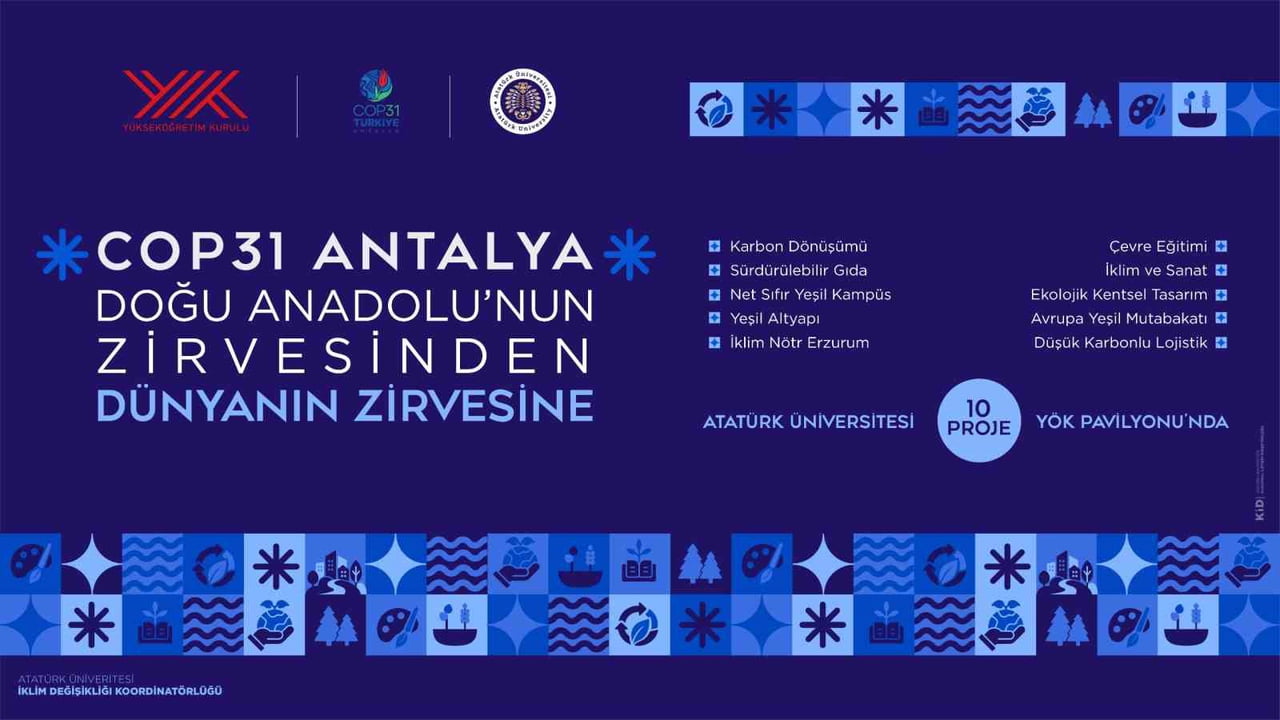 ATATÜRK ÜNİVERSİTESİ, İKLİM DEĞİŞİKLİĞİYLE MÜCADELE VE SÜRDÜRÜLEBİLİR KALKINMA ALANLARINDAKİ...