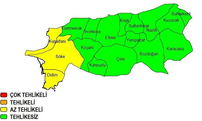 AYDIN’IN BATISINA KUVVETLİ YAĞIŞ