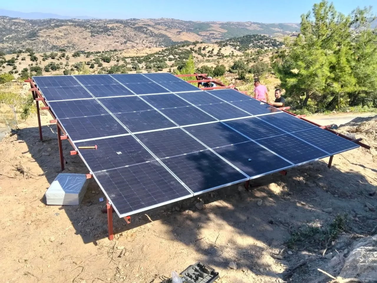 AYDIN’IN YENİPAZAR İLÇESİNE BAĞLI HACIKÖSELER MAHALLESİ’NDEKİ SONDAJ TESİSİNE GÜNEŞ ENERJİSİ...