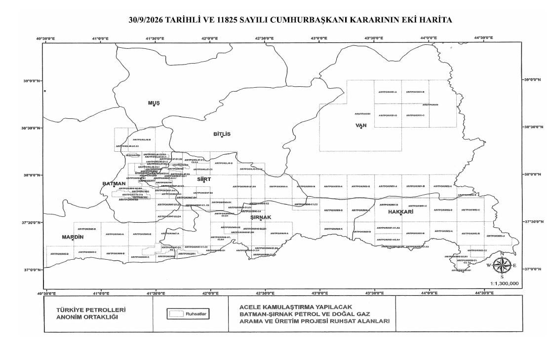 BATMAN-ŞIRNAK PETROL VE DOĞAL GAZ ARAMA VE ÜRETİM PROJESİ KAPSAMINDA ŞIRNAK BAŞTA OLMAK ÜZERE...