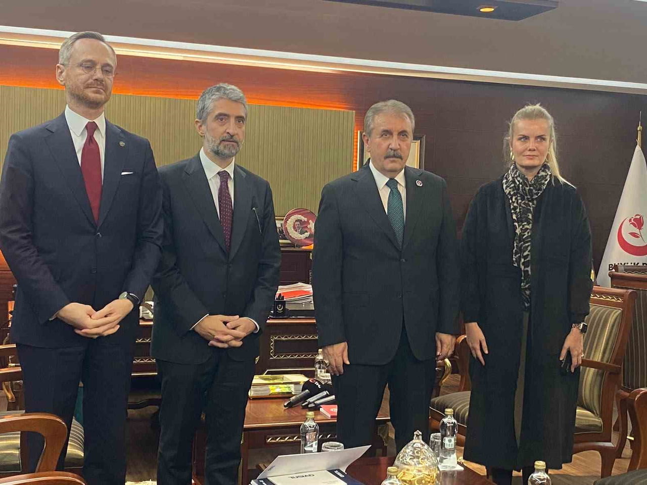 BÜYÜK BİRLİK PARTİSİ (BBP) GENEL BAŞKANI MUSTAFA DESTİCİ, TÜSİAD GENEL BAŞKANI OZAN DİREN VE...