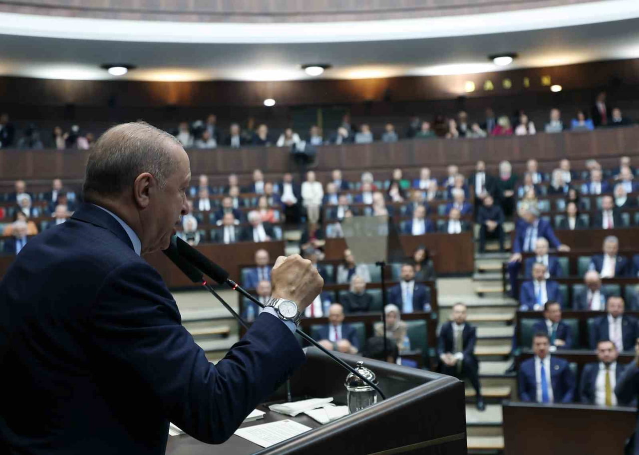 CUMHURBAŞKANI ERDOĞAN, PARTİSİNİN GRUP TOPLANTISINDA KONUŞTU.