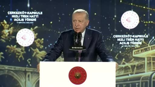 Cumhurbaşkanı Erdoğan: "Tekirdağ'ı Kırklareli'ne ve Edirne'yi hızlı tren ağına dahil ederek hızlı...