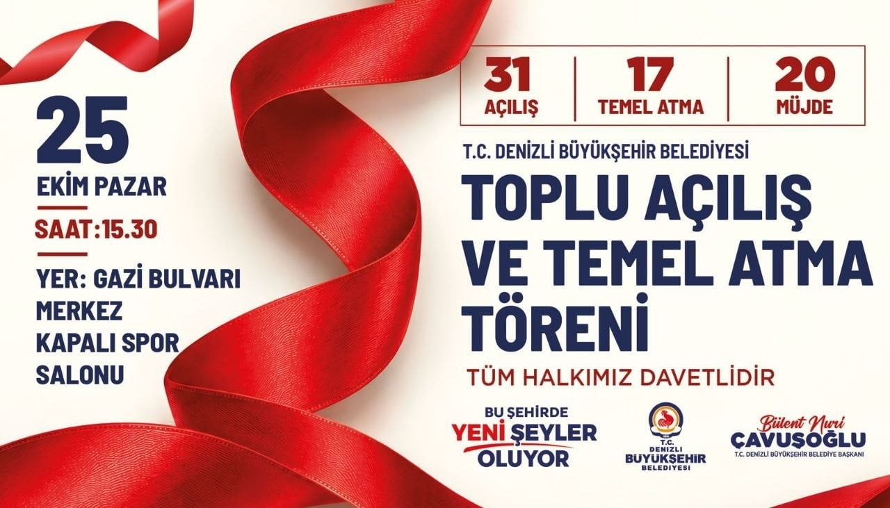 DENİZLİ BÜYÜKŞEHİR BELEDİYESİ, 2024-2026 YILLARI ARASINDA TOPLAM 16,2 MİLYAR TL YATIRIM BEDELİYLE...