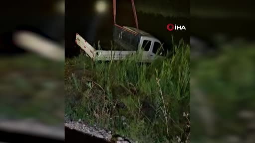 Dereye uçan kamyonette ölümden döndü, yaşadığı şokla konuşamaz hale geldi