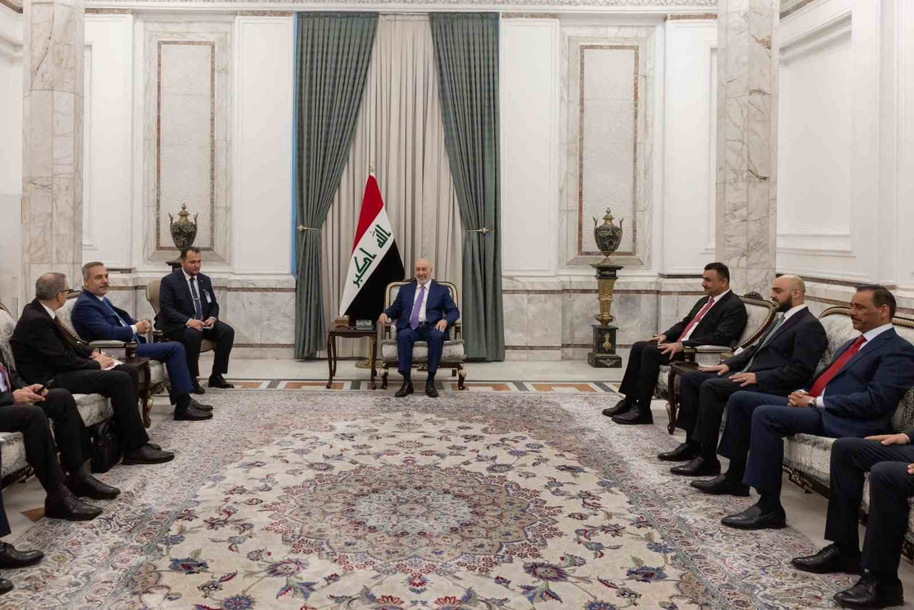 DIŞİŞLERİ BAKANI HAKAN FİDAN, BAĞDAT'TA IRAK CUMHURBAŞKANI NİZAR AMEDİ TARAFINDAN KABUL...