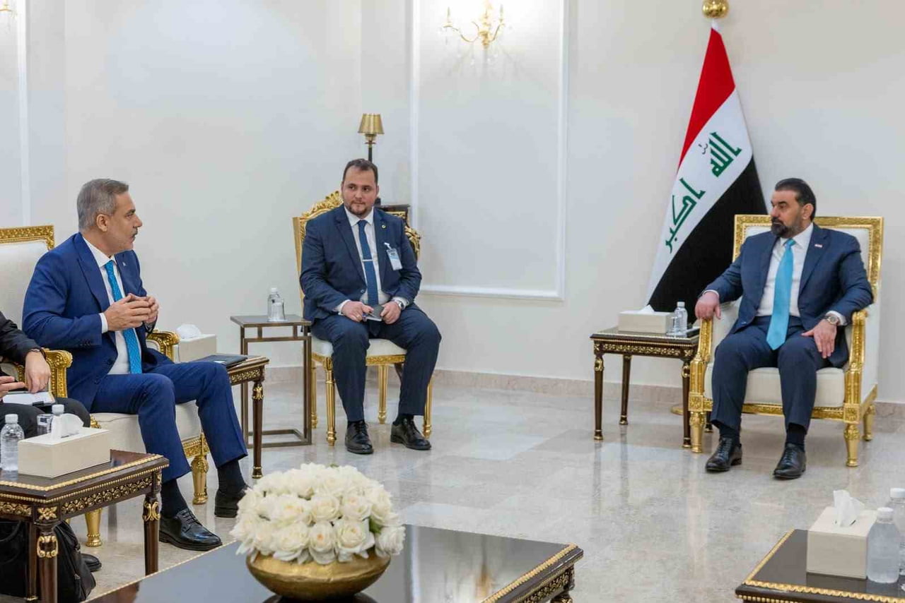 DIŞİŞLERİ BAKANI HAKAN FİDAN, BAĞDAT'TA IRAK TEMSİLCİLER MECLİSİ BAŞKANI HEYBET HALBUSİ İLE BİR...