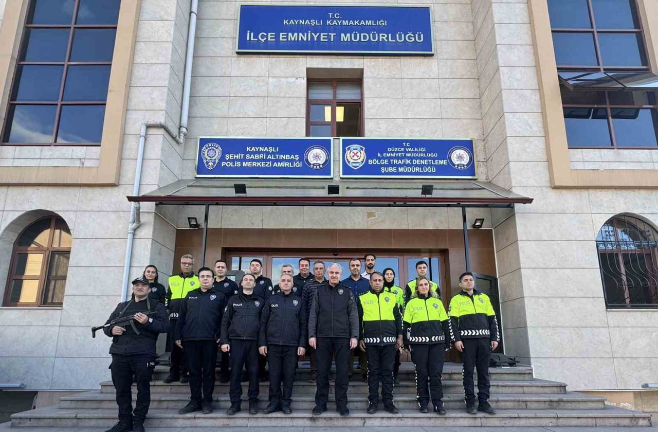 DÜZCE İL EMNİYET MÜDÜRÜ İBRAHİM ERGÜDER, KAYNAŞLI ŞEHİT SABRİ ALTINBAŞ POLİS MERKEZİ AMİRLİĞİ’Nİ...