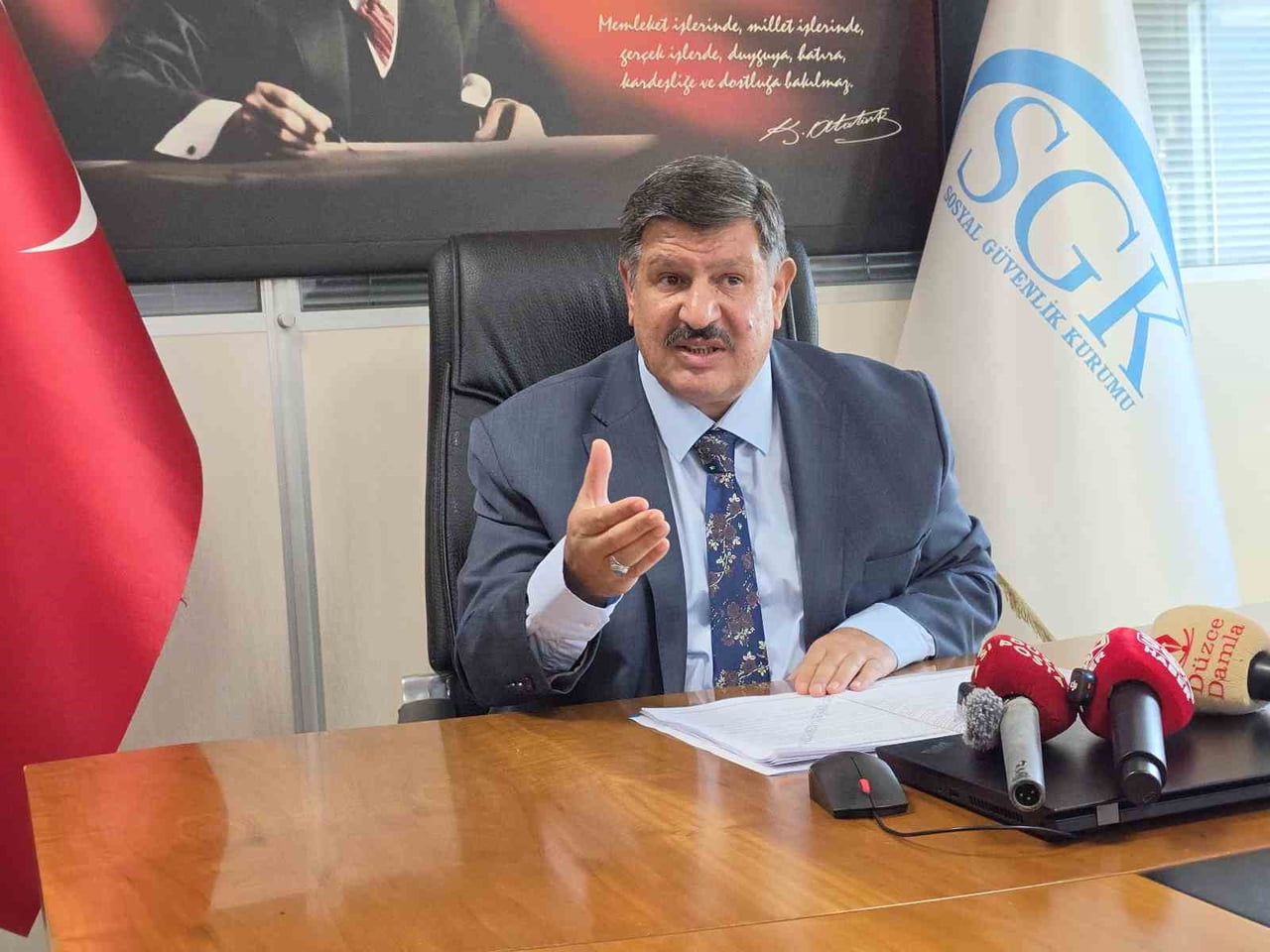 DÜZCE SGK İL MÜDÜRÜ NECMİ KÖROĞLU, SOSYAL GÜVENLİĞİN ÖNEMİ, KAYIT DIŞI İSTİHDAMLA MÜCADELE VE...
