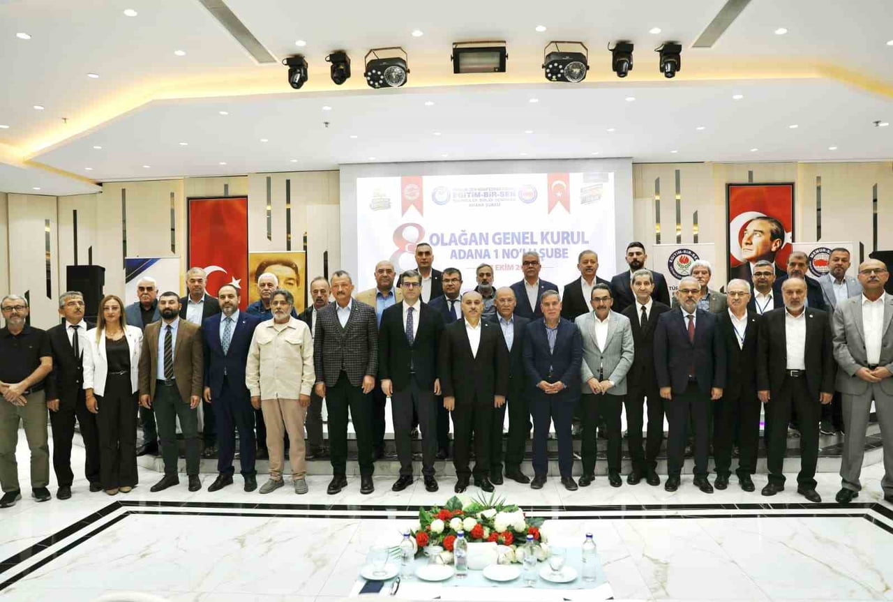 EĞİTİM-BİR-SEN ADANA ŞUBE BAŞKANI MUSTAFA SARIGEÇİLİ, YENİDEN GÖREVİNE SEÇİLDİ.