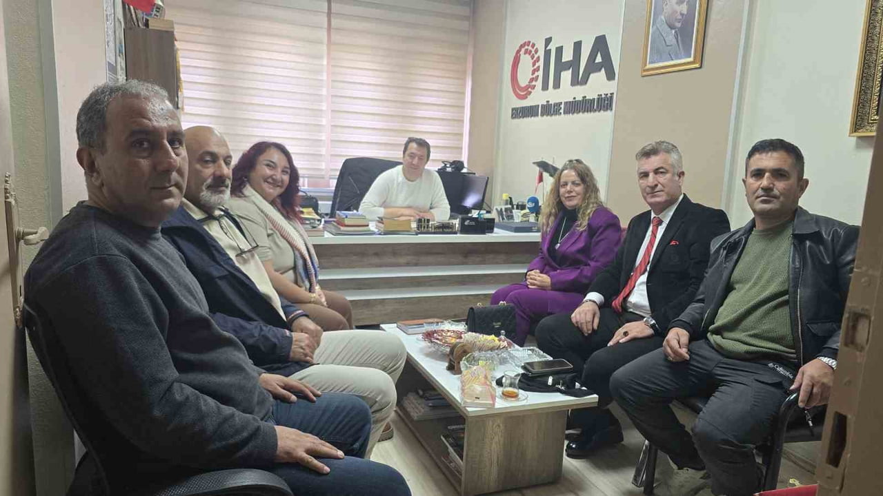 ERZURUM YENİ MEDYA DERNEĞİ (ERMED) YÖNETİMİ, DOĞU ANADOLU GAZETECİLER CEMİYETİ BAŞKANI VE İHLAS...