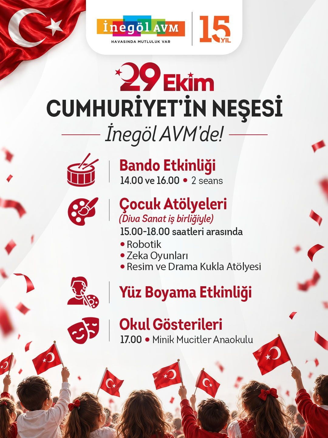 FİBA COMMERCİAL PROPERTİES'İN YATIRIMCISI VE YÖNETİCİSİ OLDUĞU İNEGÖL AVM, 29 EKİM CUMHURİYET...
