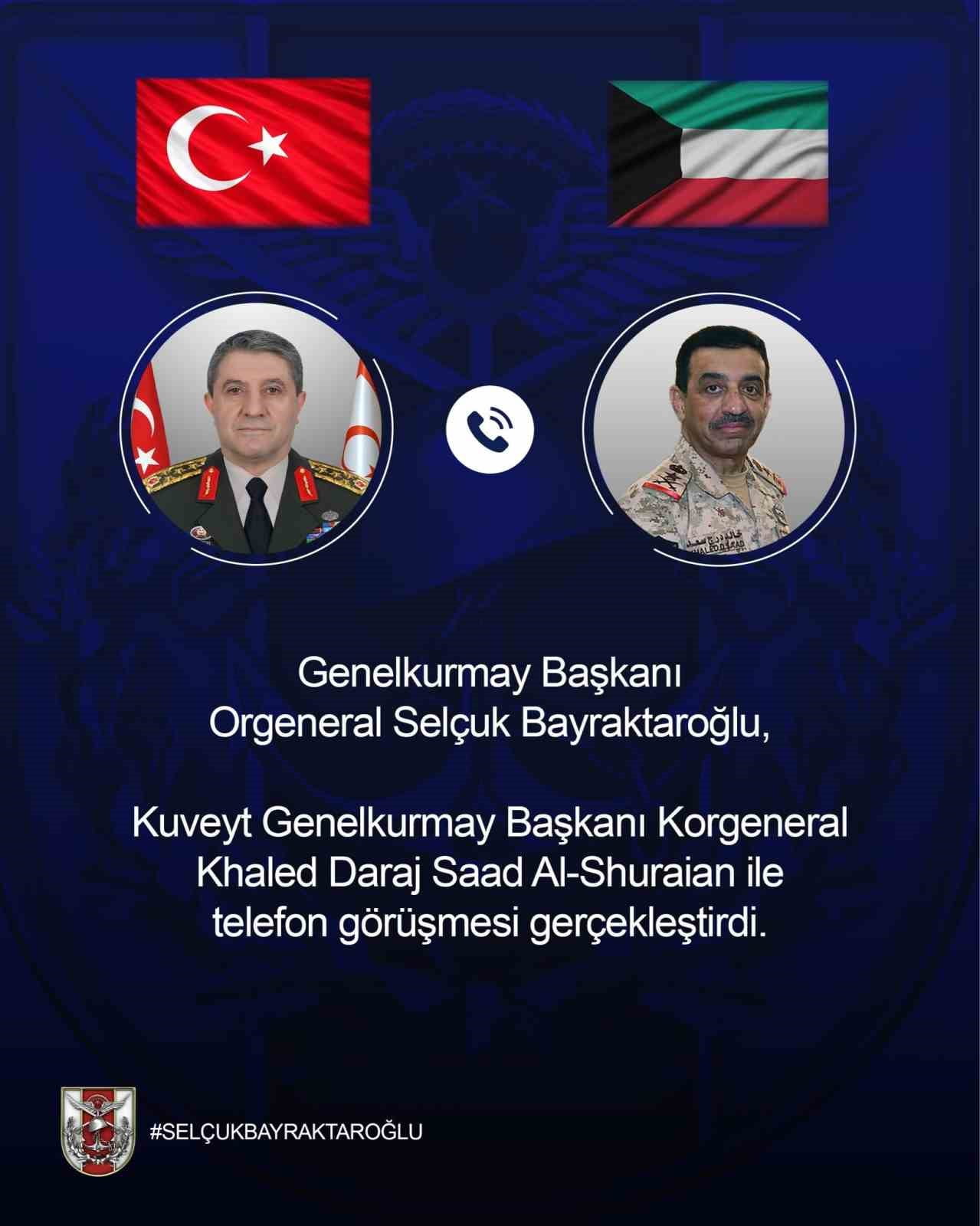 GENELKURMAY BAŞKANI ORGENERAL SELÇUK BAYRAKTAROĞLU, KUVEYT GENELKURMAY BAŞKANI KORGENERAL KHALED...