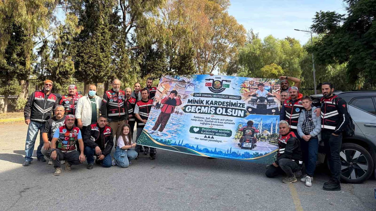 İZMİR’DE LÖSEMİ İLE MÜCADELE EDEN 6 YAŞINDAKİ ALİ TAHİR AKYOL’A, OSMANLI MOTOSİKLET DERNEĞİ...