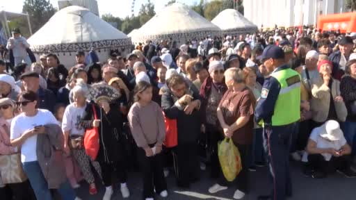 Kırgızistan’ın başkenti Bişkek’te Çüy bölgesinin kuruluşunun 100. yıldönümü kutlamaları kapsamında...