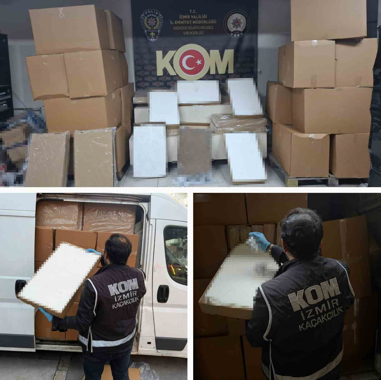 MOBİL DEPOYA DÜZENLENEN KAÇAK TÜTÜN OPERASYONUNDA 2 MİLYON 160 BİN ADET TÜTÜN DOLDURULMUŞ MAKARON...