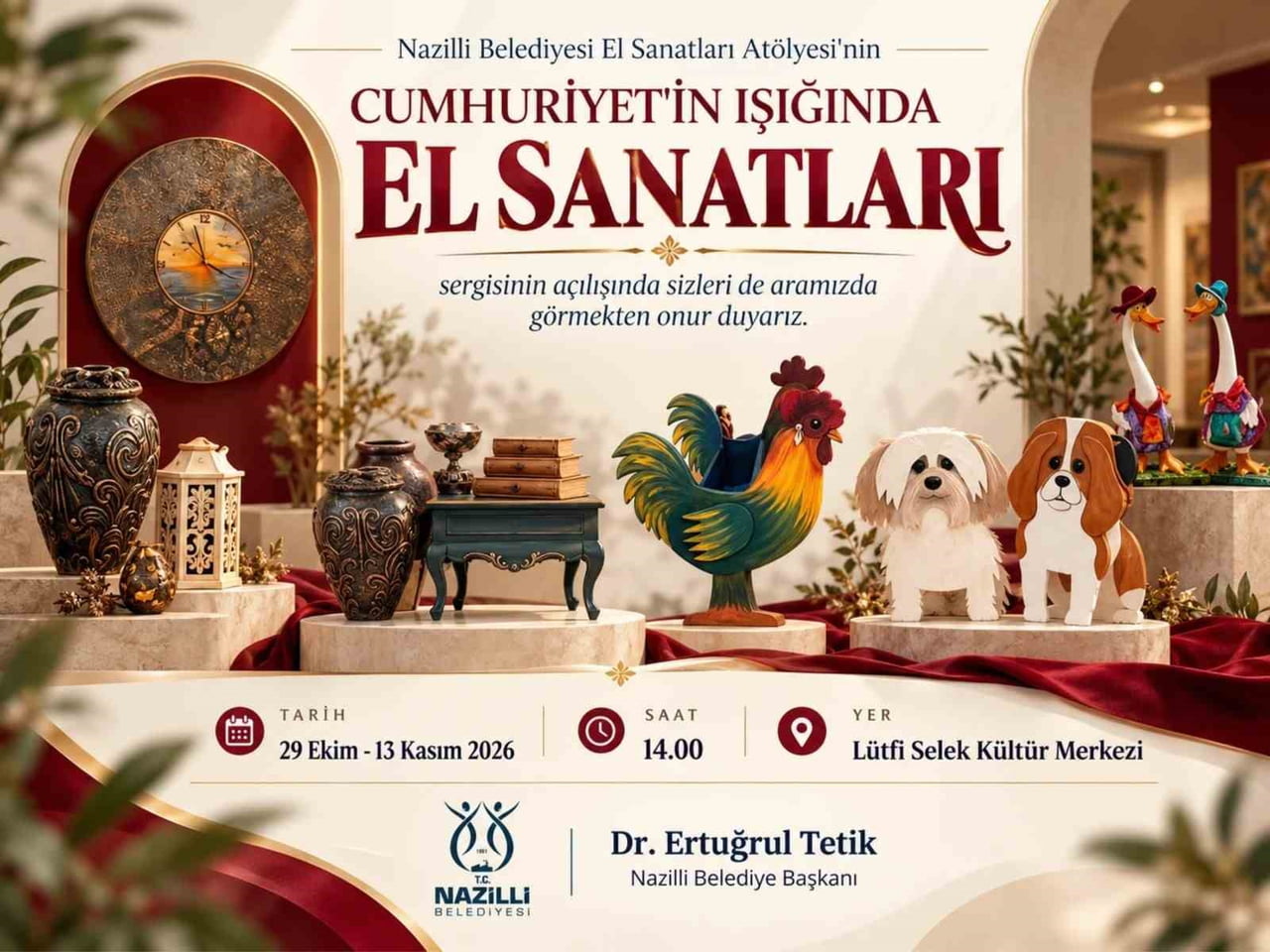 NAZİLLİ BELEDİYESİ, CUMHURİYET’İN 103. YIL DÖNÜMÜ ETKİNLİKLERİ KAPSAMINDA EL EMEĞİ GÖZ NURU...