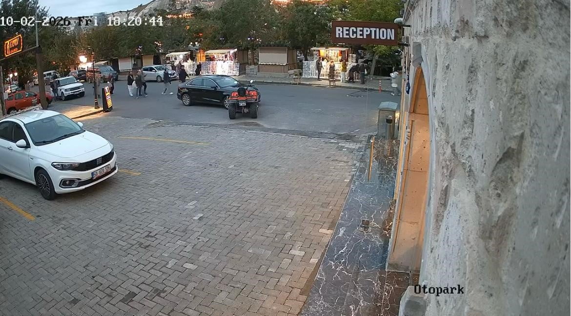 NEVŞEHİR’İN GÖREME BELDESİNDE PARK HALİNDEKİ BİR ATV, HENÜZ BİLİNMEYEN BİR NEDENLE BİR ANDA...