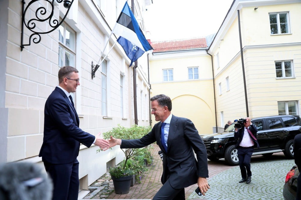 RESMİ BİR ZİYARET İÇİN ESTONYA'DA BULUNAN NATO GENEL SEKRETERİ MARK RUTTE, BAŞBAKAN KRİSTEN MİCHAL...