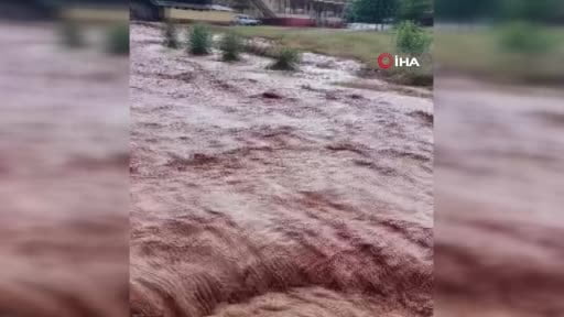 Şiddetli yağış sele neden oldu, tarım arazileri sular altında kaldı