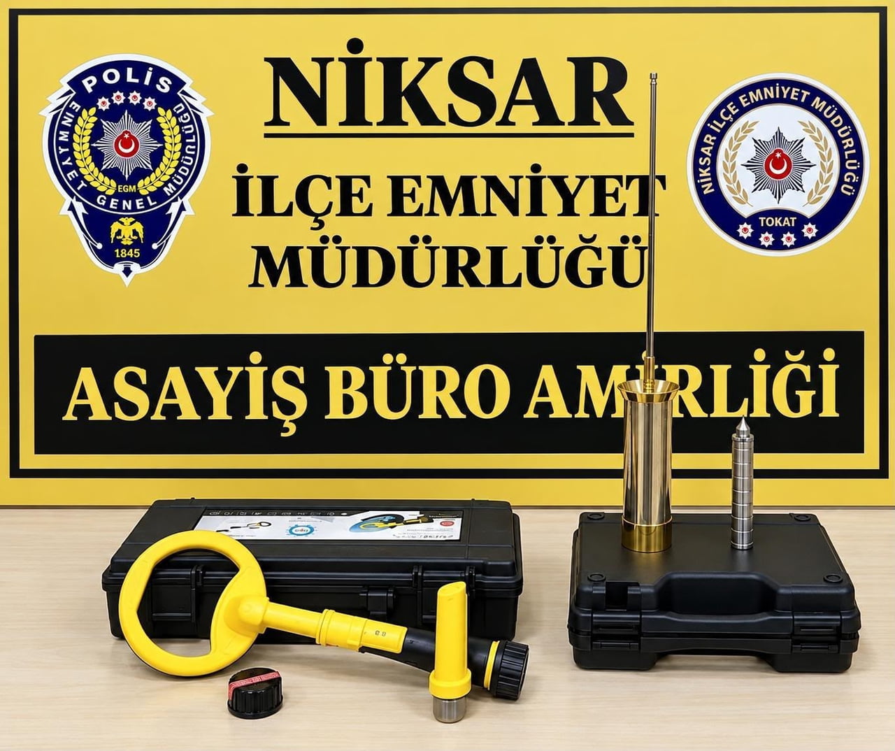 TOKAT’IN NİKSAR İLÇESİNDE ORMANLIK ALANDA DEDEKTÖR VE ALAN TARAMA CİHAZIYLA KAÇAK DEFİNE ARADIĞI...