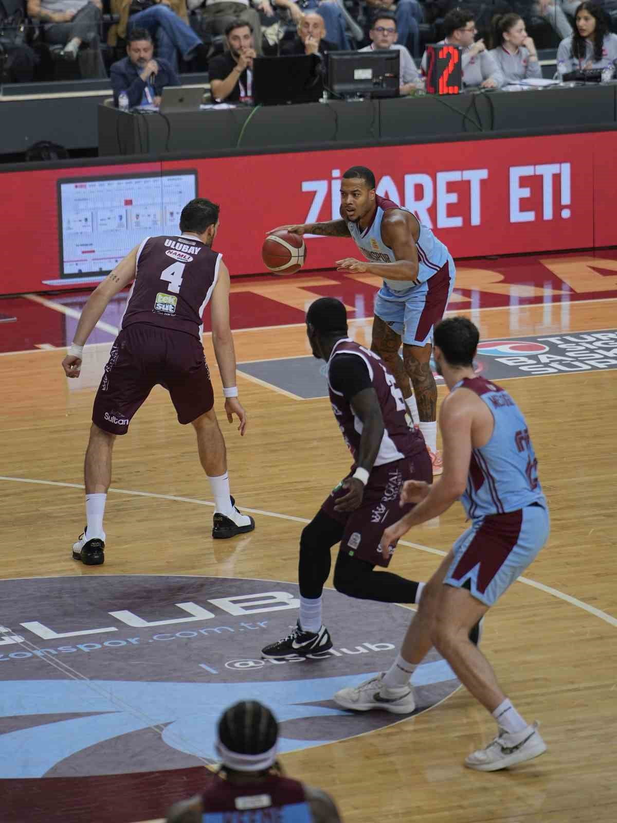 TÜRKİYE SİGORTA BASKETBOL SÜPER LİGİ 3. HAFTASINDA TRABZONSPOR, EVİNDE BORDO BANDIRMA'YI 83-80...