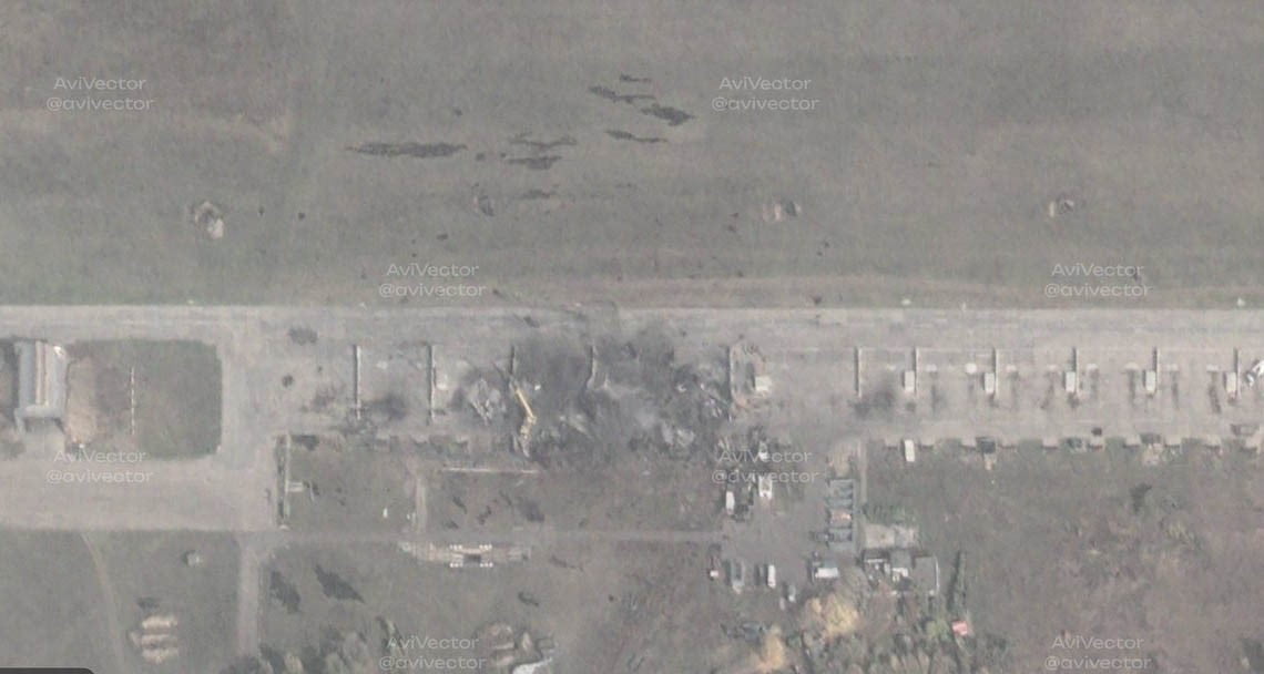 UKRAYNA ORDUSU, RUSYA'NIN VORONEZH BÖLGESİNDEKİ BORİSOGLEBSK HAVA ÜSSÜ'NE DÜZENLENEN SALDIRIDA 6...