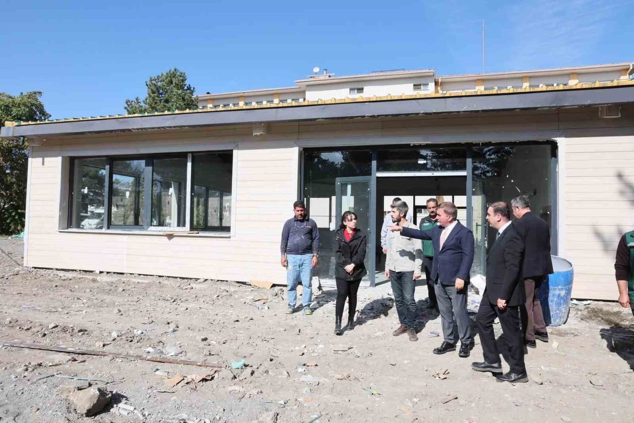 VALİ AYDOĞDU, DSİ SOSYAL TESİSİ VE KÜTÜPHANE İNŞAATINI İNCELEDİ